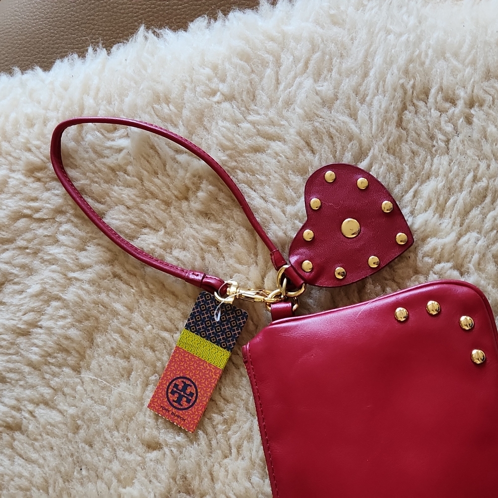 NWT Tory Burch Raspberry Hailey Wristlet Wallet ๐ - Picture 11 of 16